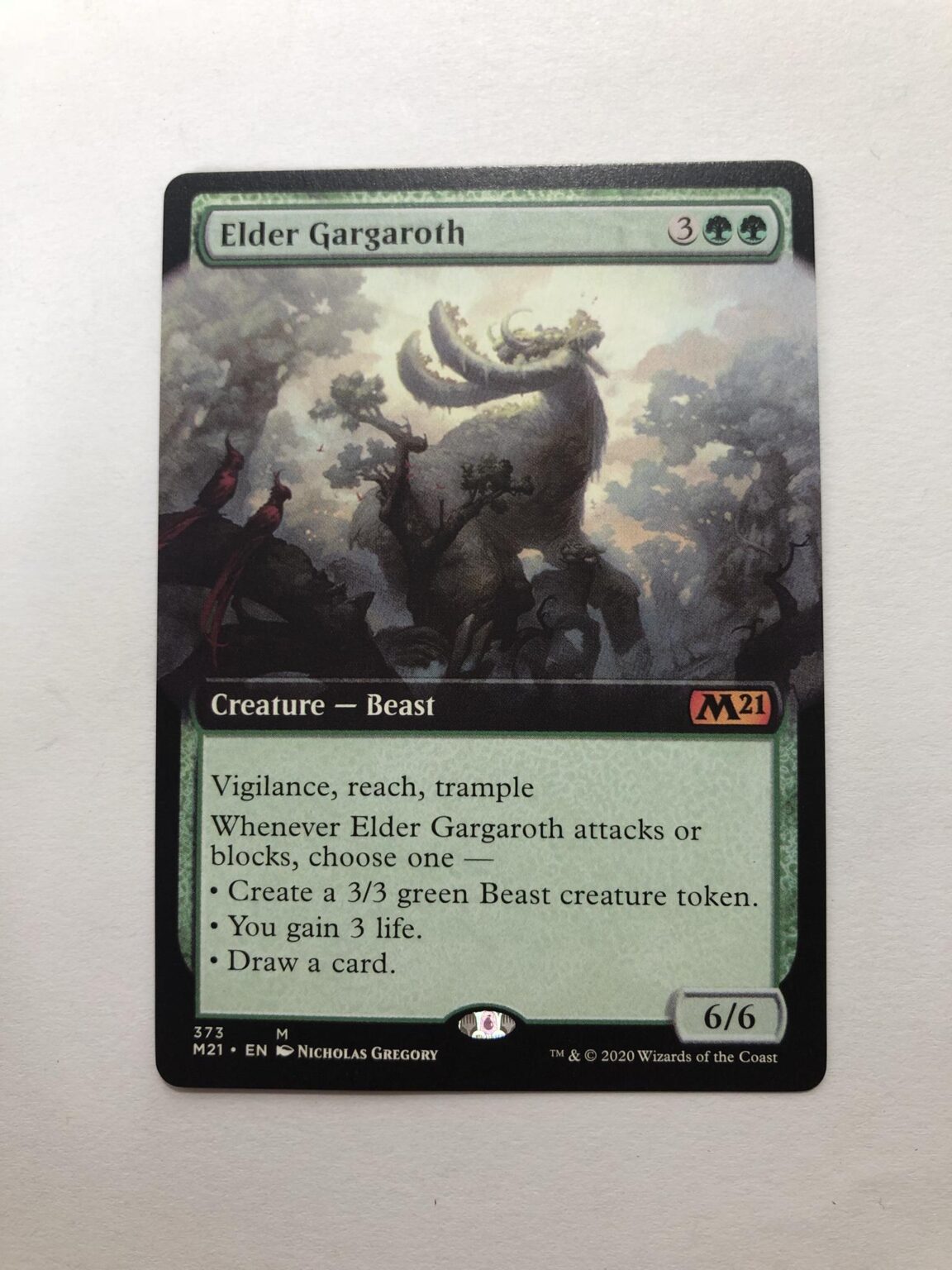 Elder Gargaroth extended art core set 2021 M21 magic the gathering ...