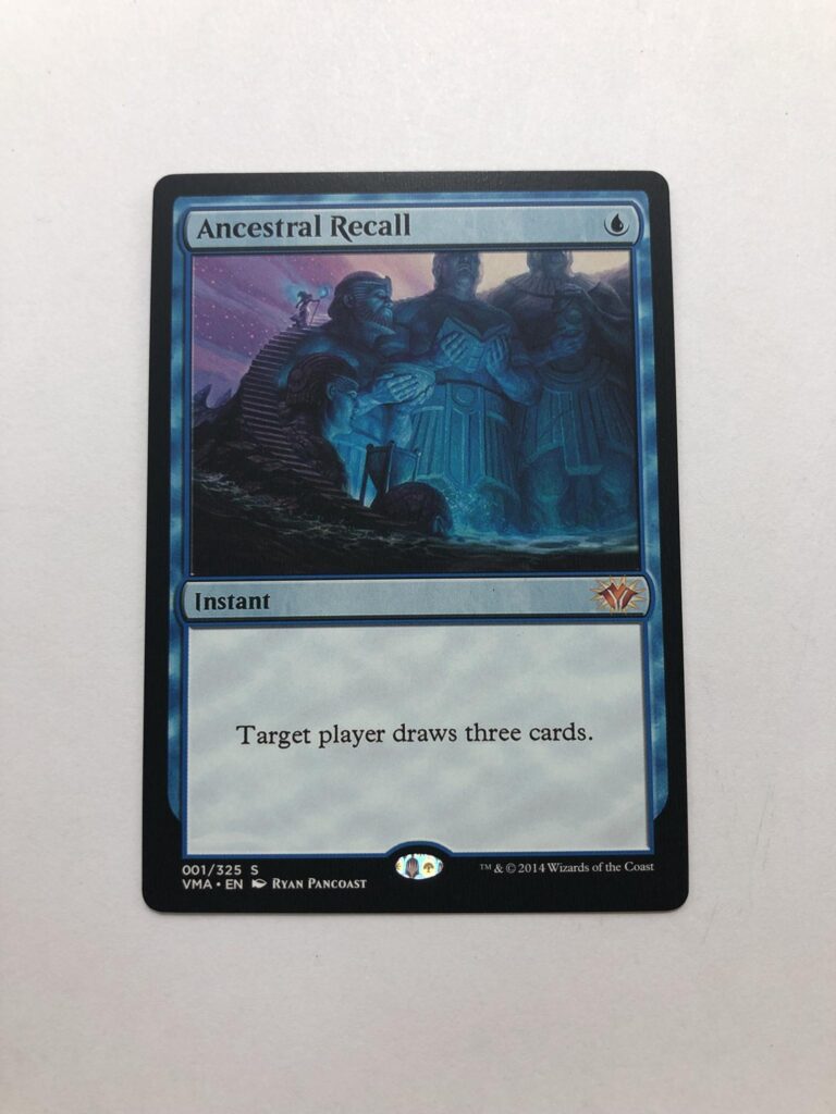 Ancestral Recall Vintage Masters Vma Magic The Gathering Proxy Mtg Cards Top Quality Rylease 0597