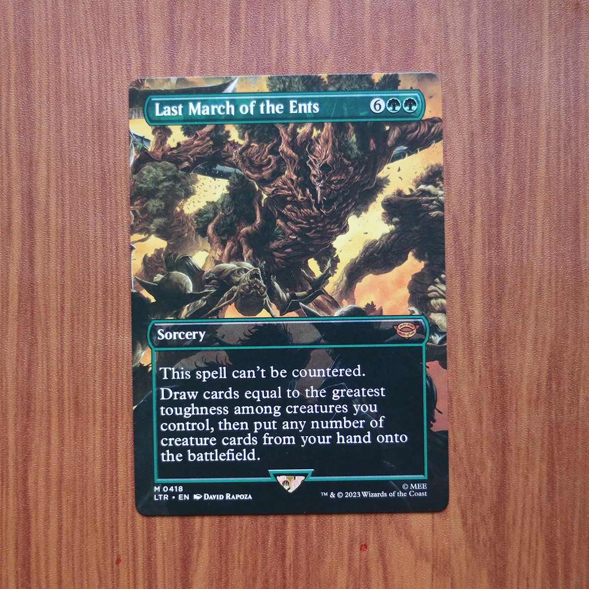 Last March of the Ents LTR #418 Hologram/Holostamp magic the gathering ...